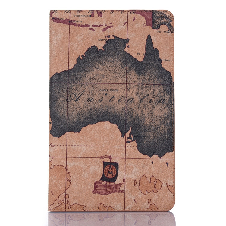 Map Texture Horizontal Flip Leather Case for Galaxy Tab A 8 (2019) P200 / P205,  with Holder & Card Slots & Wallet, Random Texture Delivery