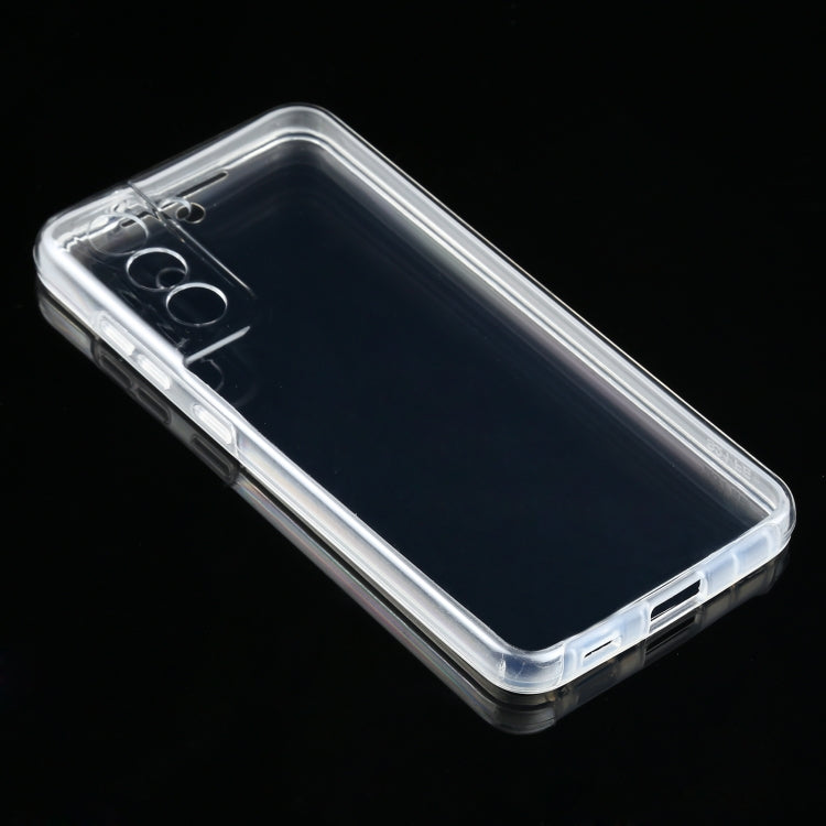 For Samsung Galaxy S21 FE PC+TPU Ultra-thin Double-sided Full Coverage Transparent Soft Case