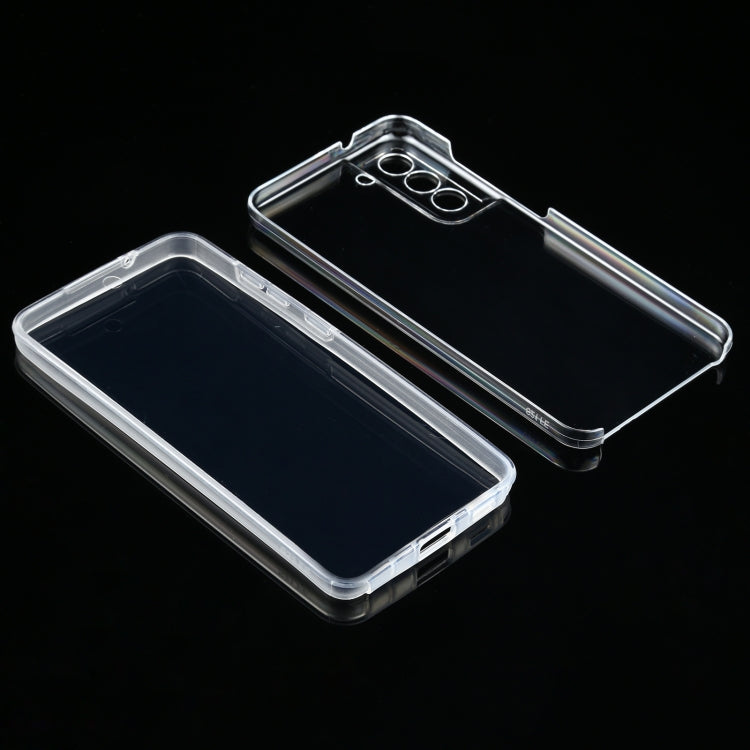 For Samsung Galaxy S21 FE PC+TPU Ultra-thin Double-sided Full Coverage Transparent Soft Case