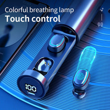 Load image into Gallery viewer, C1 Bluetooth 5.0 TWS Circular Chimney Touch Digital Display True Wireless Bluetooth Earphone with Charging Box, Circular Chimney