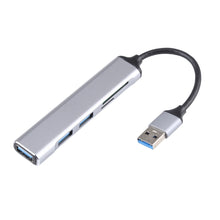 Load image into Gallery viewer, 5 in 1 USB 3.0 to SD / TF Card Slot + 3 USB 3.0 Ports Multifunctional Docking Station HUB, USB 3.0