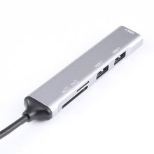 Load image into Gallery viewer, 5 in 1 USB 3.0 to SD / TF Card Slot + 3 USB 3.0 Ports Multifunctional Docking Station HUB, USB 3.0