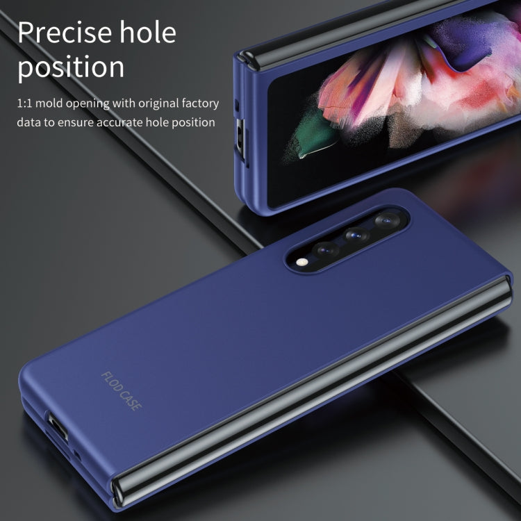 For Samsung Galaxy Z Fold3 5G Skin Feel Frosted Electroplating Foldable PC Protective Case