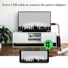Load image into Gallery viewer, 2 in 1 USB-C / Type-C + USB Power Supply Interface to 4K x 2K Ultra HD HDMI Video Cable, Length: 2m, Red USB Power Supply Interface