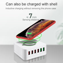 Load image into Gallery viewer, E6 7 In 1 Multi-function Wireless Charging Station USB Smart Socket Holder Stand