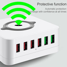 Load image into Gallery viewer, E6 7 In 1 Multi-function Wireless Charging Station USB Smart Socket Holder Stand