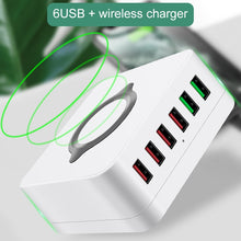 Load image into Gallery viewer, E6 7 In 1 Multi-function Wireless Charging Station USB Smart Socket Holder Stand