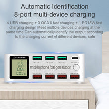 Load image into Gallery viewer, 818D 8 In 1 Multi-function USB Charging Station Smart Socket Holder Stand