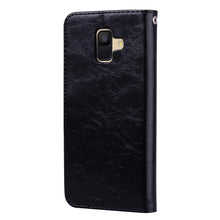 Load image into Gallery viewer, Business Style Oil Wax Texture Horizontal Flip Leather Case for Galaxy A6 (2018), with Holder &amp; Card Slots &amp; Wallet, For Galaxy A6 (2018)