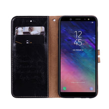 Load image into Gallery viewer, Business Style Oil Wax Texture Horizontal Flip Leather Case for Galaxy A6 (2018), with Holder &amp; Card Slots &amp; Wallet, For Galaxy A6 (2018)