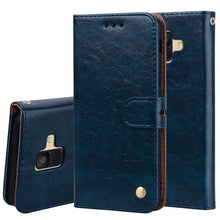 Load image into Gallery viewer, Business Style Oil Wax Texture Horizontal Flip Leather Case for Galaxy A6 (2018), with Holder &amp; Card Slots &amp; Wallet, For Galaxy A6 (2018)