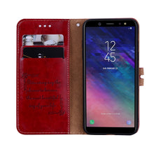 Load image into Gallery viewer, Business Style Oil Wax Texture Horizontal Flip Leather Case for Galaxy A6 (2018), with Holder &amp; Card Slots &amp; Wallet