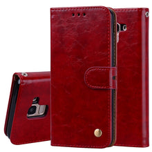 Load image into Gallery viewer, Business Style Oil Wax Texture Horizontal Flip Leather Case for Galaxy J6 (EU Version) (2018), with Holder &amp; Card Slots &amp; Wallet, For Galaxy J6 (EU Version) (2018)