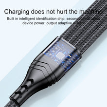 Load image into Gallery viewer, 4 in 1 66W 6A USB to 8 Pin + Micro USB + Dual USB-C / Type-C Fast Charging Data Cable, Cable Length: 1.2m, 1.2m, 1.2m 66W