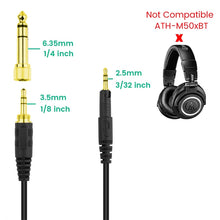 Load image into Gallery viewer, ZS0088 For Audio-Technica ATH-M50X / ATH-M40X Spring Headset Audio Cable, Cable Length: 1.4m-3m, ZS0088