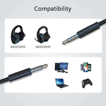 Load image into Gallery viewer, ZS0195 For Logitech G633 / G635 / G933 / G935 3.5mm Gaming Headset Audio Cable, Cable Length: 1.5m, For Logitech G633 1.5m