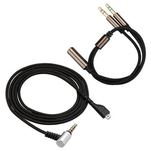 Load image into Gallery viewer, ZS0135 2 in 1 For SteelSeries Arctis 3 / 5 / 7 Earphone Audio Cable + Earphone Adapter Cable Set, Audio Cable + Adapter Cable