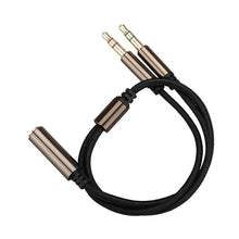 Load image into Gallery viewer, ZS0135 For SteelSeries Arctis 3 / 5 / 7 3.5mm Female to Dual 3.5mm Male Earphone Adapter Cable, Cable Length: 30cm, Adapter Cable