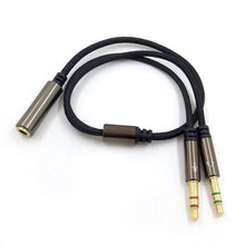 Load image into Gallery viewer, ZS0135 For SteelSeries Arctis 3 / 5 / 7 3.5mm Female to Dual 3.5mm Male Earphone Adapter Cable, Cable Length: 30cm, Adapter Cable