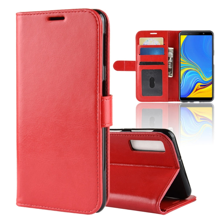R64 Texture Single Fold Horizontal Flip Leather Case for Galaxy A7 (2018), with Holder & Card Slots & Wallet