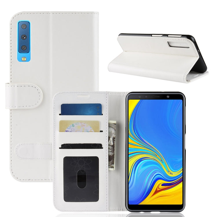 R64 Texture Single Fold Horizontal Flip Leather Case for Galaxy A7 (2018), with Holder & Card Slots & Wallet