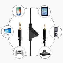 Load image into Gallery viewer, ZS0175 For Logitech Astro A10 / A40 / A30 3.5mm Male to Male Volume Adjustable Earphone Audio Cable, Cable Length: 2m, For Logitech Astro A10 2m