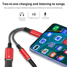 Load image into Gallery viewer, 2 in 1 USB-C / Type-C Male to PD 60W USB-C / Type-C Charging + 3.5mm Audio Female Earphone Adapter