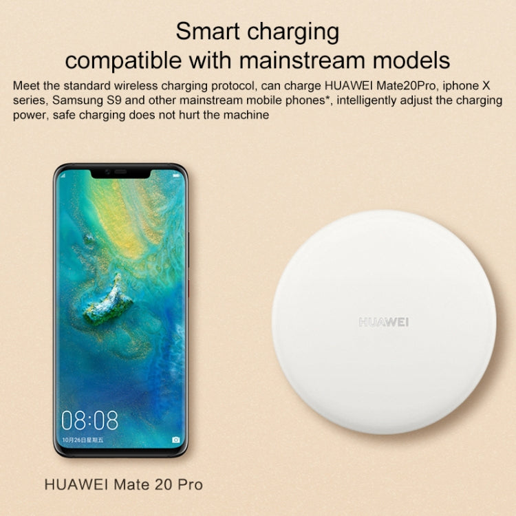 Huawei 15W Max Qi Standard Intelligent Fast Wireless Charger with 5A Cable and 10V / 4A Charging Plug