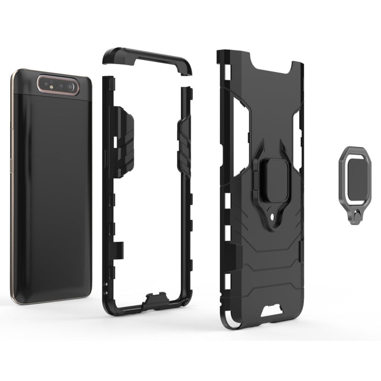 PC + TPU Shockproof Protective Case for Galaxy A80 / A90, with Magnetic Ring Holder