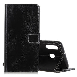 Retro Crazy Horse Texture Horizontal Flip Leather Case for Galaxy M30/A40S, with Holder & Card Slots & Photo Frame
