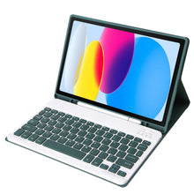 Load image into Gallery viewer, For iPad 11 2025 / 10th Gen 10.9 2022 A10B Lambskin Texture Ultra-thin Bluetooth Keyboard Leather Tablet Case with Pen Slot, A10B