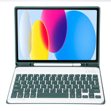 Load image into Gallery viewer, For iPad 11 2025 / 10th Gen 10.9 2022 A10B Lambskin Texture Ultra-thin Bluetooth Keyboard Leather Tablet Case with Pen Slot, A10B