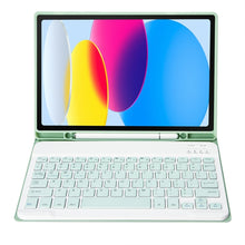 Load image into Gallery viewer, For iPad 11 2025 / 10th Gen 10.9 2022 A10B Lambskin Texture Ultra-thin Bluetooth Keyboard Leather Tablet Case with Pen Slot, A10B