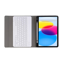 Load image into Gallery viewer, For iPad 11 2025 / 10th Gen 10.9 2022 A10B Lambskin Texture Ultra-thin Bluetooth Keyboard Leather Tablet Case with Pen Slot, A10B