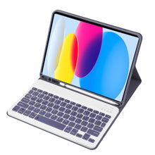 Load image into Gallery viewer, For iPad 11 2025 / 10th Gen 10.9 2022 A10B Lambskin Texture Ultra-thin Bluetooth Keyboard Leather Tablet Case with Pen Slot, A10B