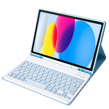 Load image into Gallery viewer, For iPad 11 2025 / 10th Gen 10.9 2022 A10B Lambskin Texture Ultra-thin Bluetooth Keyboard Leather Tablet Case with Pen Slot, A10B