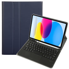 Load image into Gallery viewer, For iPad 11 2025 / 10th Gen 10.9 2022 A10B-A Lambskin Texture Bluetooth Touch Keyboard Leather Tablet Case with Pen Slot, A10B-A