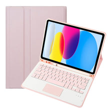 Load image into Gallery viewer, For iPad 11 2025 / 10th Gen 10.9 2022 A10B-A Lambskin Texture Bluetooth Touch Keyboard Leather Tablet Case with Pen Slot, A10B-A