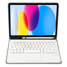 Load image into Gallery viewer, For iPad 11 2025 / 10th Gen 10.9 2022 A10B-A Lambskin Texture Bluetooth Touch Keyboard Leather Tablet Case with Pen Slot, A10B-A