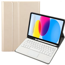Load image into Gallery viewer, For iPad 11 2025 / 10th Gen 10.9 2022 A10B-A Lambskin Texture Bluetooth Touch Keyboard Leather Tablet Case with Pen Slot, A10B-A