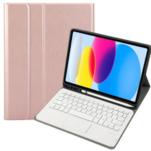 Load image into Gallery viewer, For iPad 11 2025 / 10th Gen 10.9 2022 A10B-A Lambskin Texture Bluetooth Touch Keyboard Leather Tablet Case with Pen Slot, A10B-A