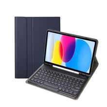Load image into Gallery viewer, For iPad 11 2025 / 10th Gen 10.9 2022 YA10B Lambskin Texture Bluetooth Keyboard Leather Tablet Case with Pen Slot, YA10B