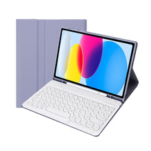 Load image into Gallery viewer, For iPad 11 2025 / 10th Gen 10.9 2022 YA10B Lambskin Texture Bluetooth Keyboard Leather Tablet Case with Pen Slot, YA10B