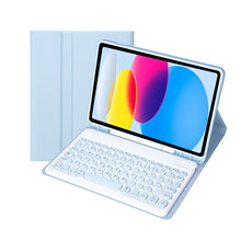 Load image into Gallery viewer, For iPad 11 2025 / 10th Gen 10.9 2022 YA10B Lambskin Texture Bluetooth Keyboard Leather Tablet Case with Pen Slot, YA10B