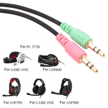 Load image into Gallery viewer, ZS0076 PC Version Gaming Headphone Cable for Sennheiser PC 373D GSP350 GSP500 GSP600 G4ME ONE GAME ZERO, PC Version