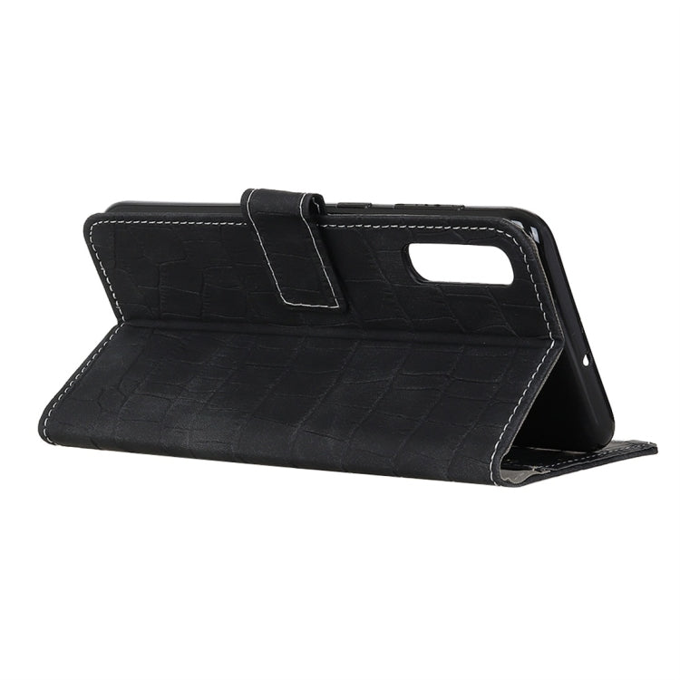 Crocodile Texture Horizontal Flip Leather Case for Galaxy A50, with Holder & Wallet & Card Slots & Photo Frame
