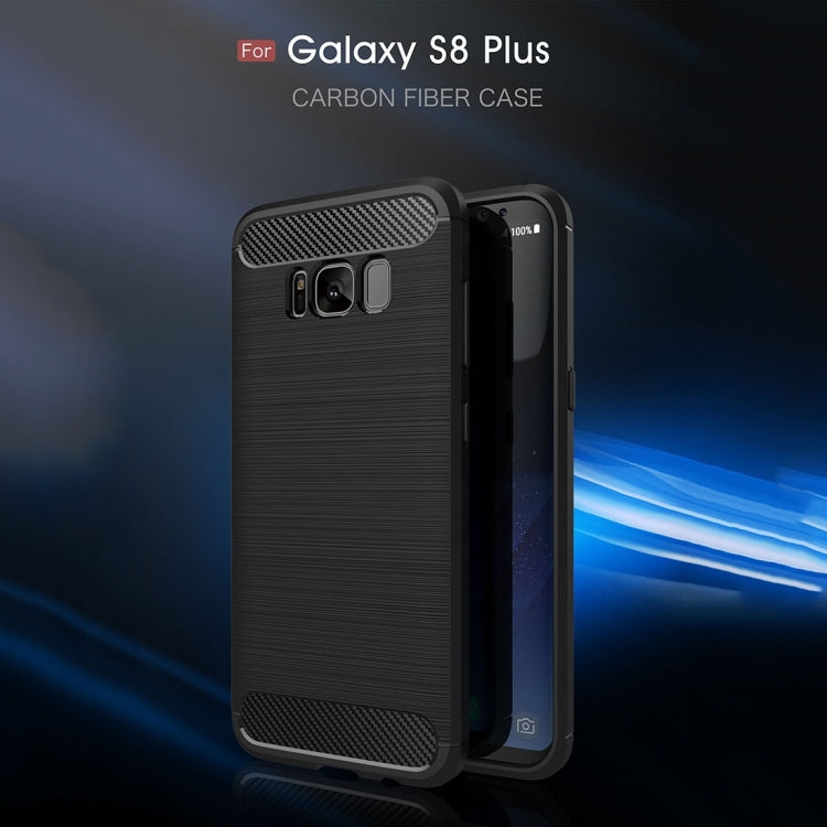 For Galaxy S8 + / G9550 Brushed Carbon Fiber Texture Shockproof TPU Protective Cover Case