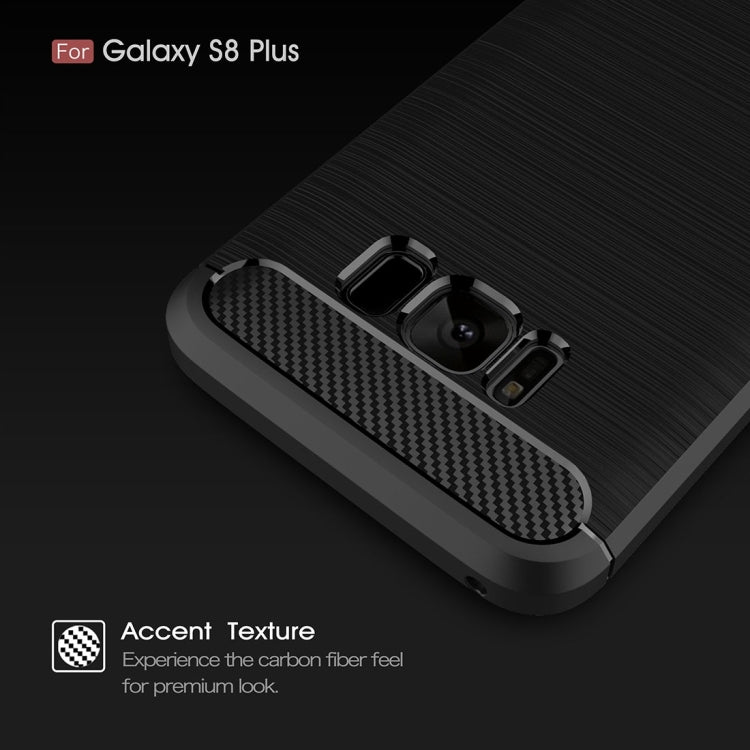 For Galaxy S8 + / G9550 Brushed Carbon Fiber Texture Shockproof TPU Protective Cover Case