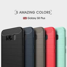 Load image into Gallery viewer, For Galaxy S8 + / G9550 Brushed Carbon Fiber Texture Shockproof TPU Protective Cover Case