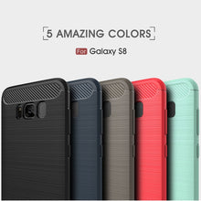 Load image into Gallery viewer, For Galaxy S8 Brushed Carbon Fiber Texture Shockproof TPU Protective Cover Case